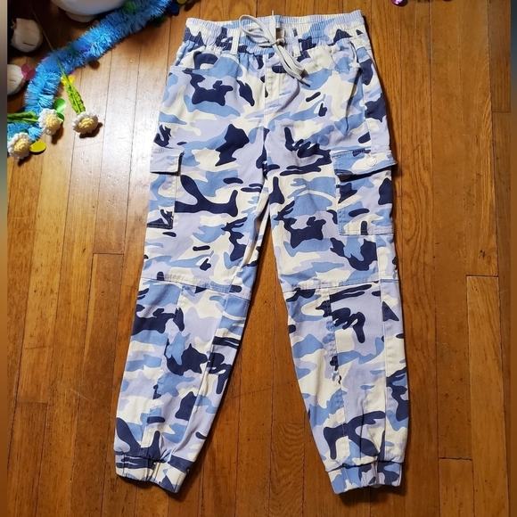 Monkey Ride Jeans Pants - Monkey Ride Jeans Blue Camouflage Cargo Joggers